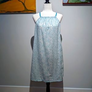 Lacoste Blue and While Night dress. EUC. Size 14 girls.